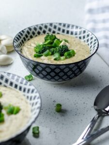 Tomato soup with quick spring onion cornbread